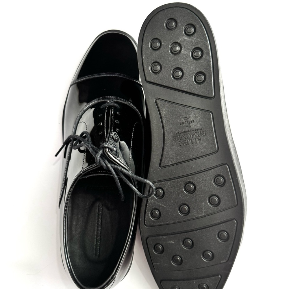 Allen Edmonds Mens Black Patent Leather Shoe Oxford Dress Shoes Size 12 EEE